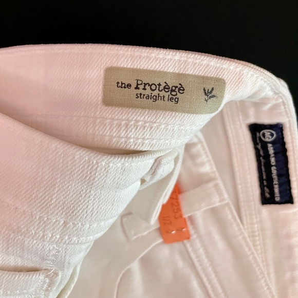 AG ADRIANO GOLDSCHMIED The Protègè Straight Leg Men’s White Jeans Size 38 - Picture 2 of 3